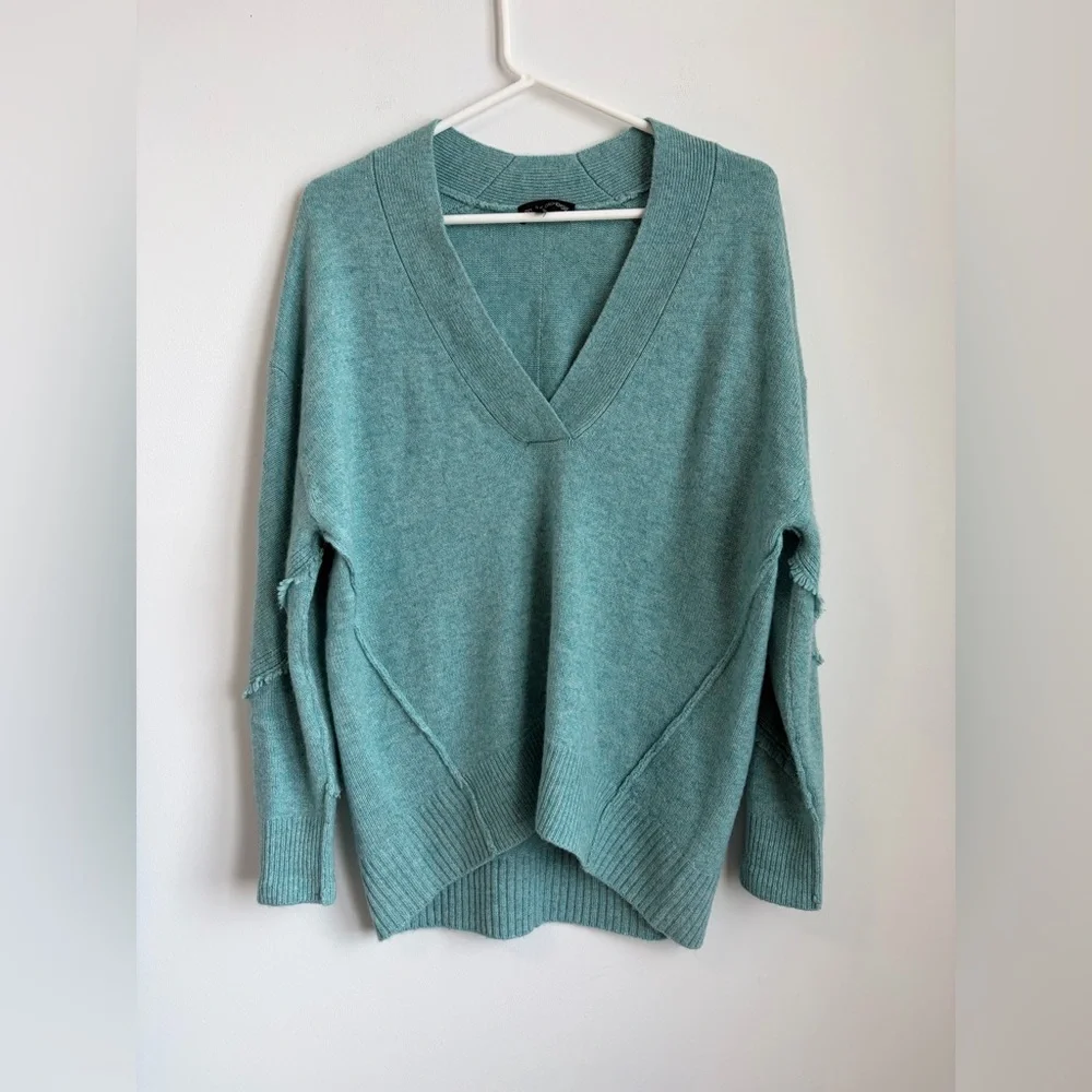 V-Neck Relaxed Sweater in Seafoam Green - Picture 1 of 9